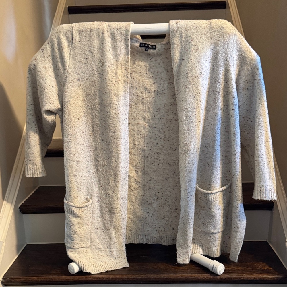 Elegant Gray Open Front Cardigan